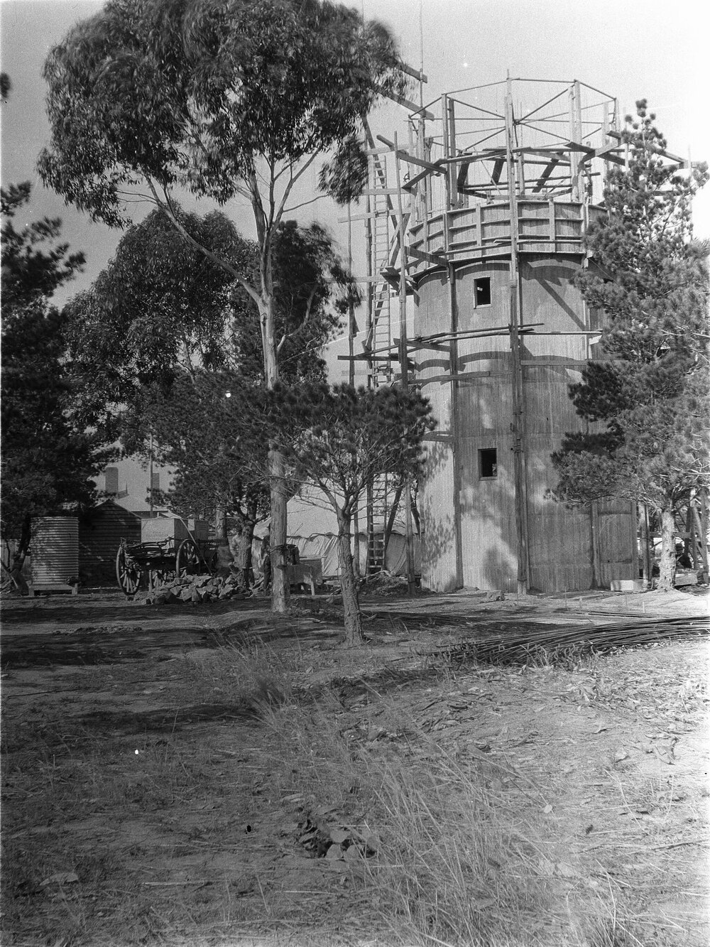 View of a tower shaft under construction