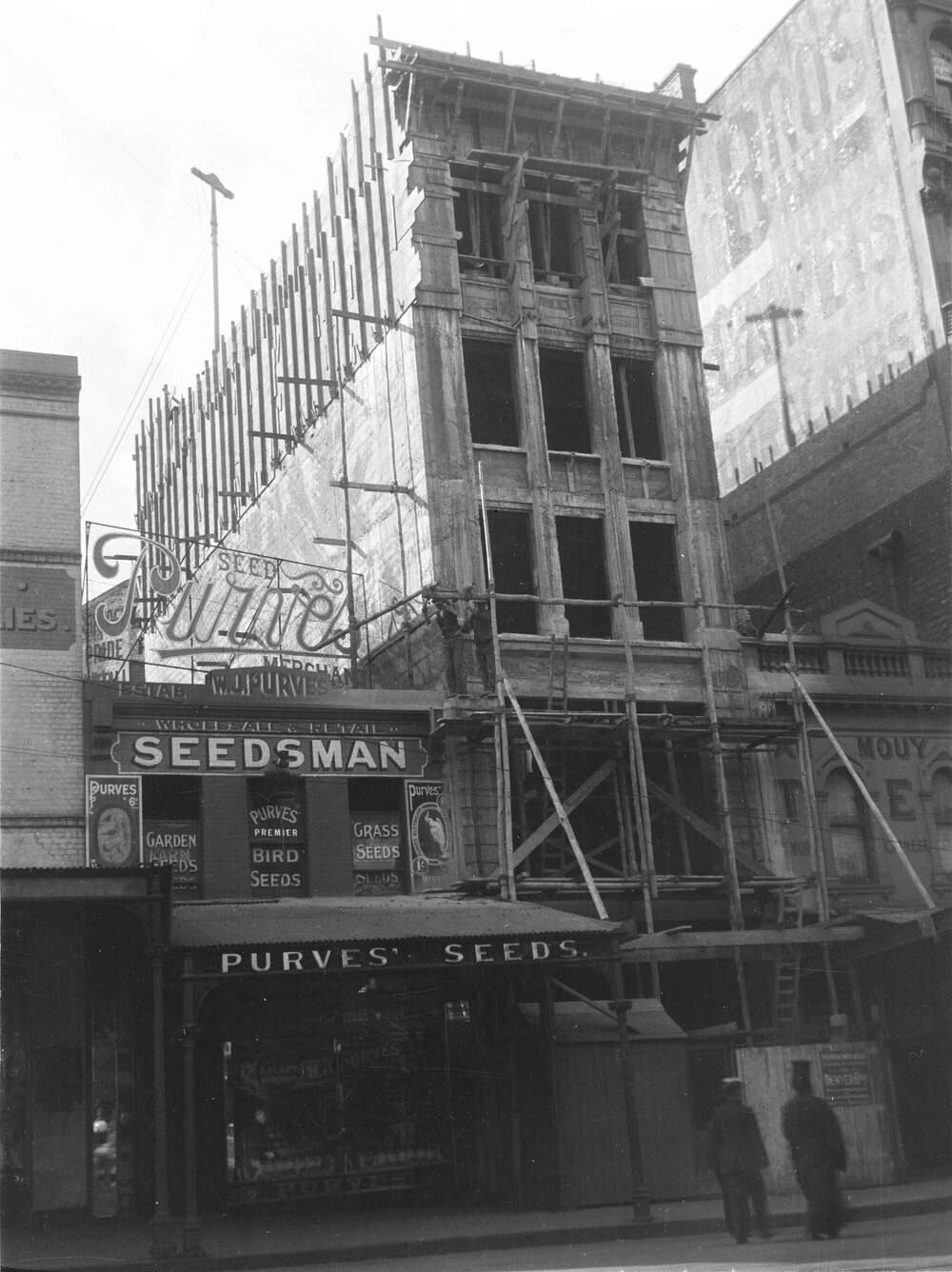 Construction of Denyer's Building Swanston St, Melbourne