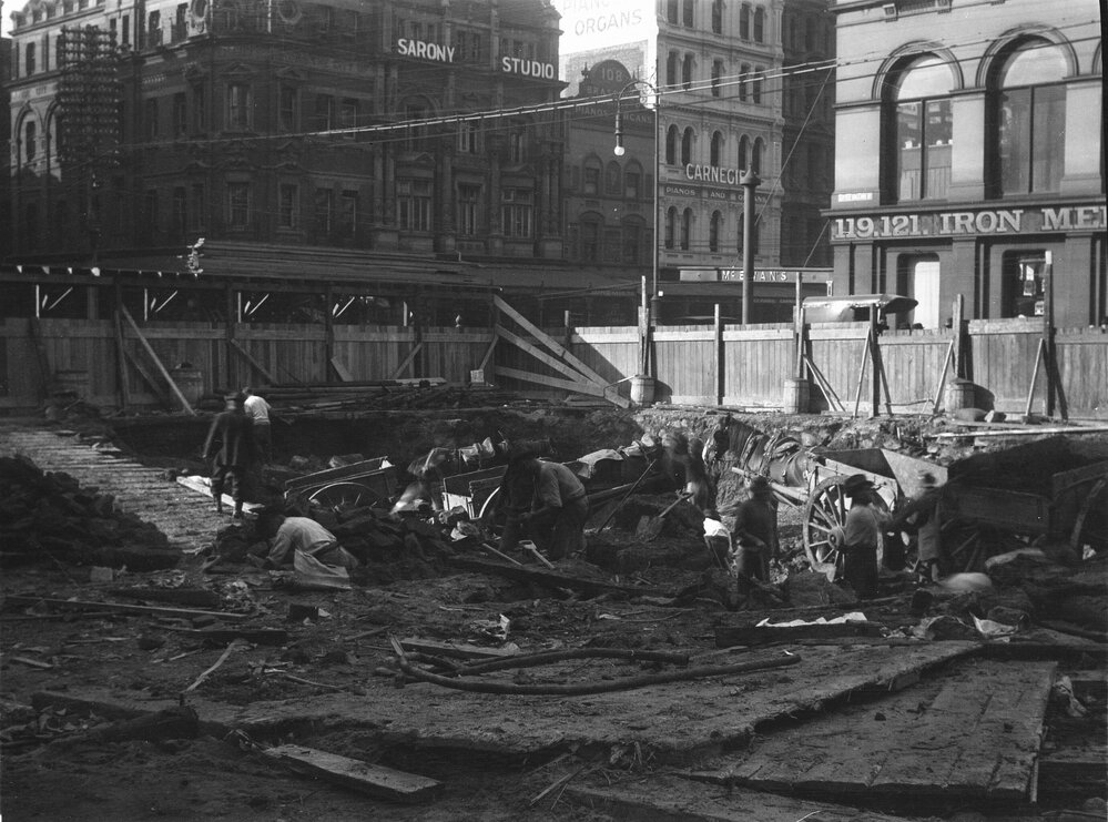 Elizabeth House, Elizabeth Street, Melbourne. Excavation