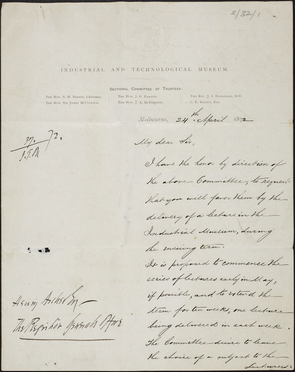 CLARKE, Marcus, Industrial and Technological Museum, Melbourne.