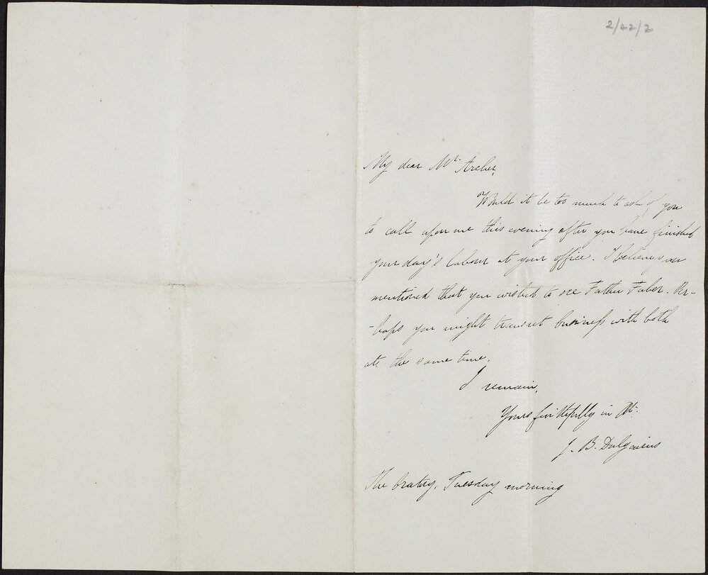 DALGAIRNS, Fr J.B. The Oratory.