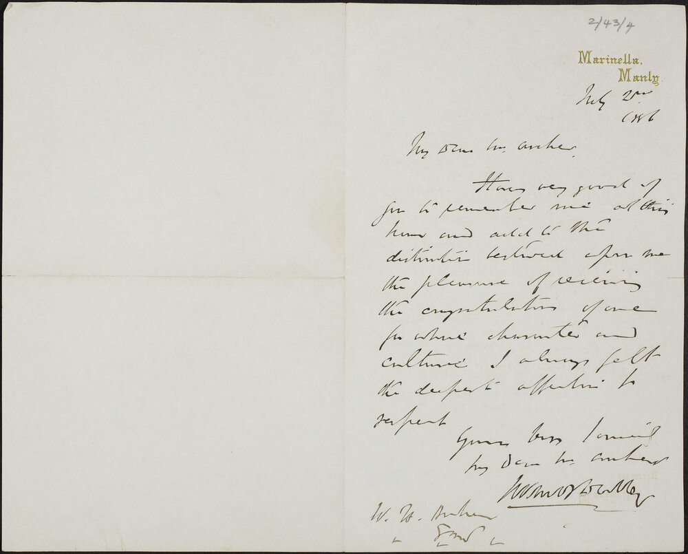 DALLEY, William Bede, Numantia, Blue Mountains.