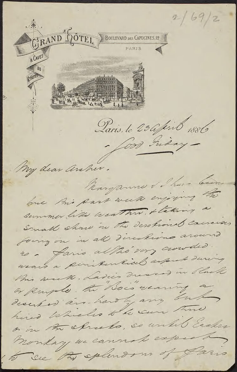 FITZGERALD, Nicholas, Paris.