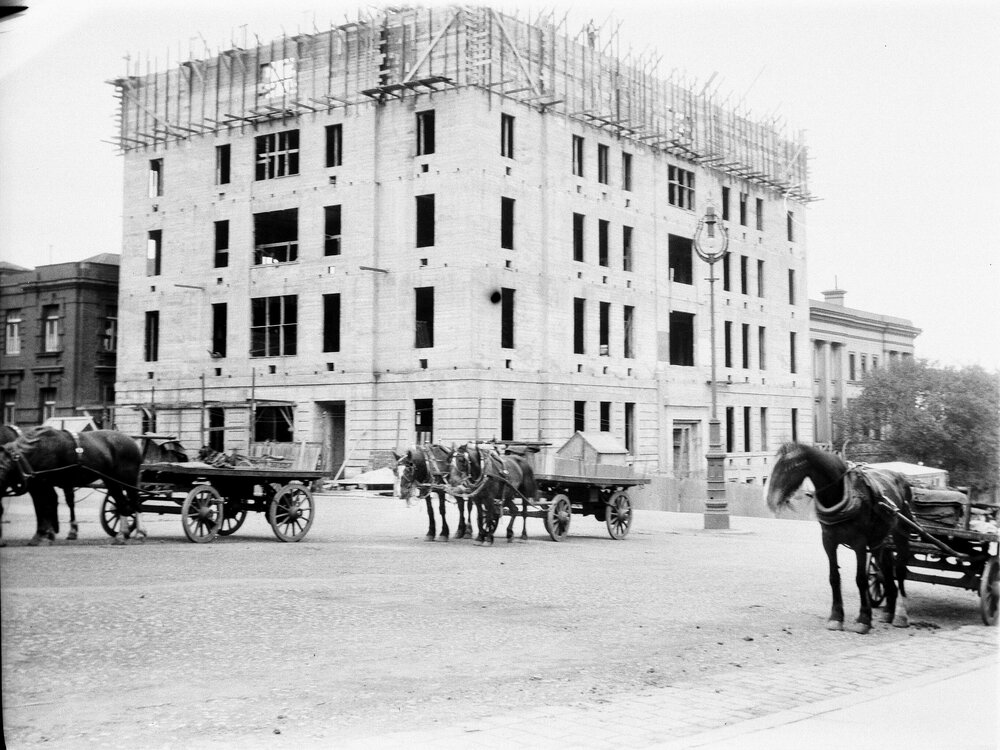 Construction of Electric Light Station Office, Spencer Street, Melbourne