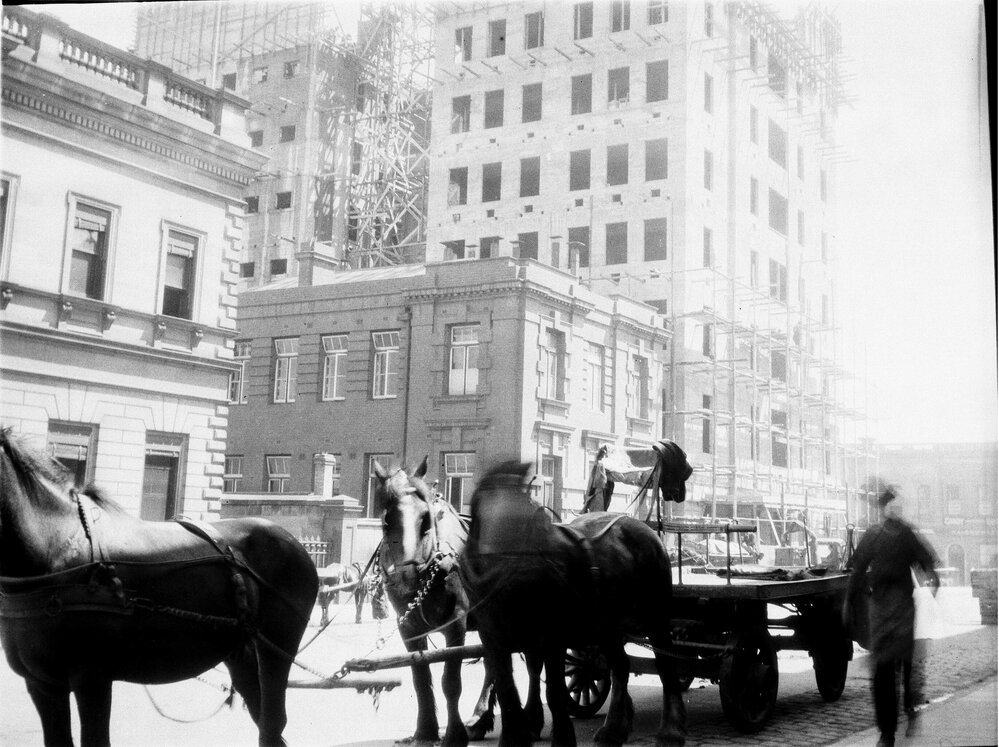 Construction of Electric Light Station Office, Spencer Street, Melbourne