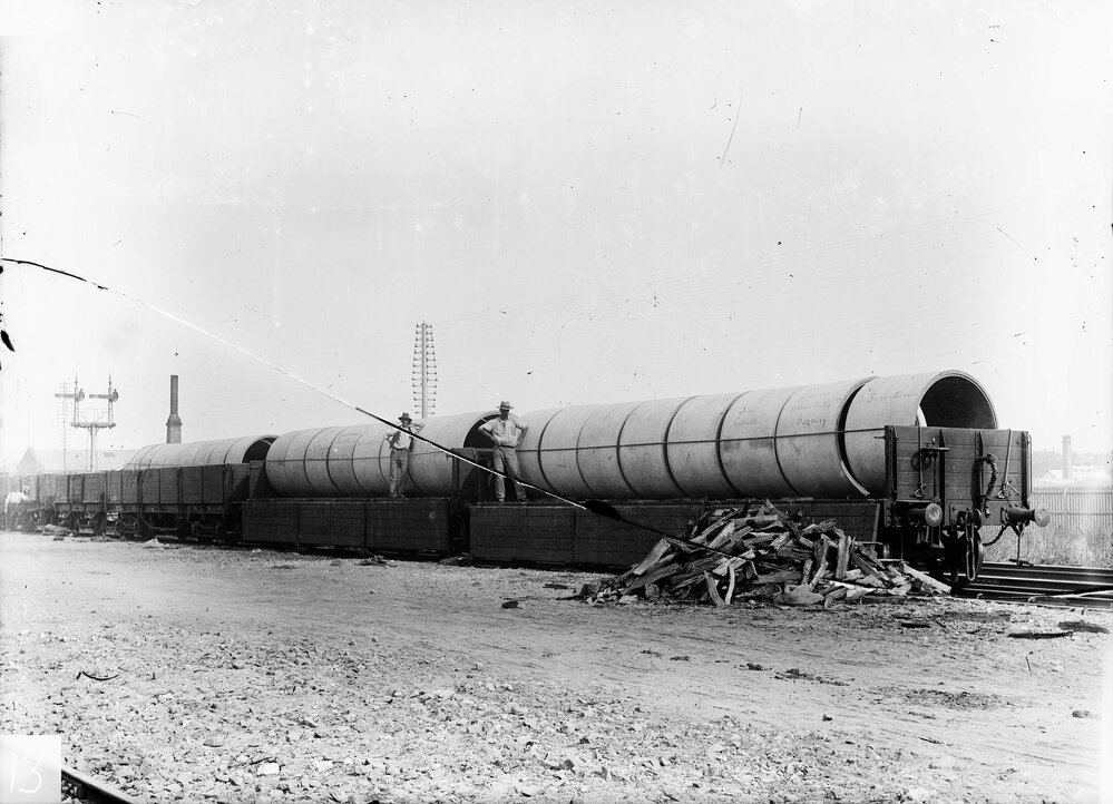Pipes on trucks