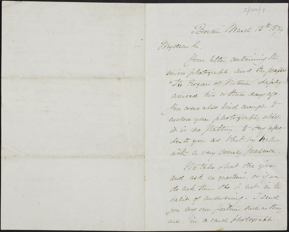 HOLMES, Oliver Wendall, Boston