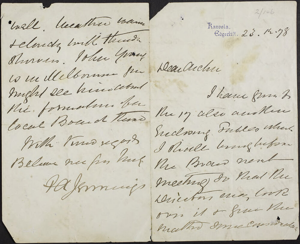 JENNINGS, P.A., &lsquo;Karoola&rsquo;, Edgecliff