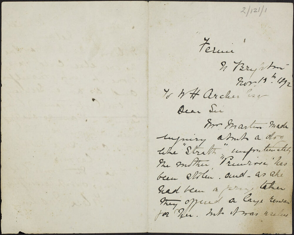 MARTIN, Flora, "Fernie", N. Brighton.