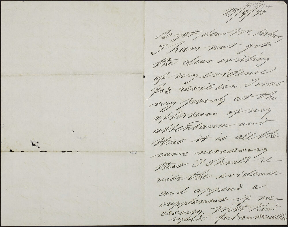 MUELLER, Baron Sir Ferdinand von, no address.