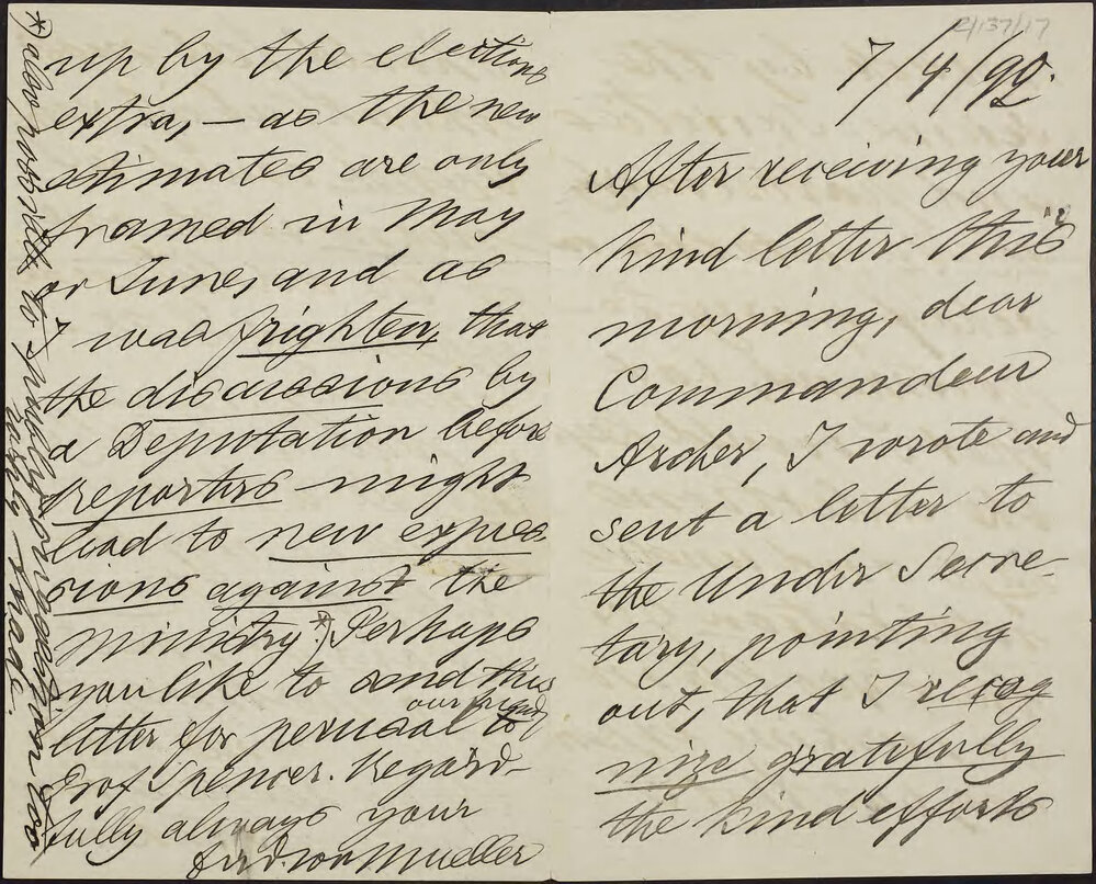 MUELLER, Baron Sir Ferdinand von, no address.