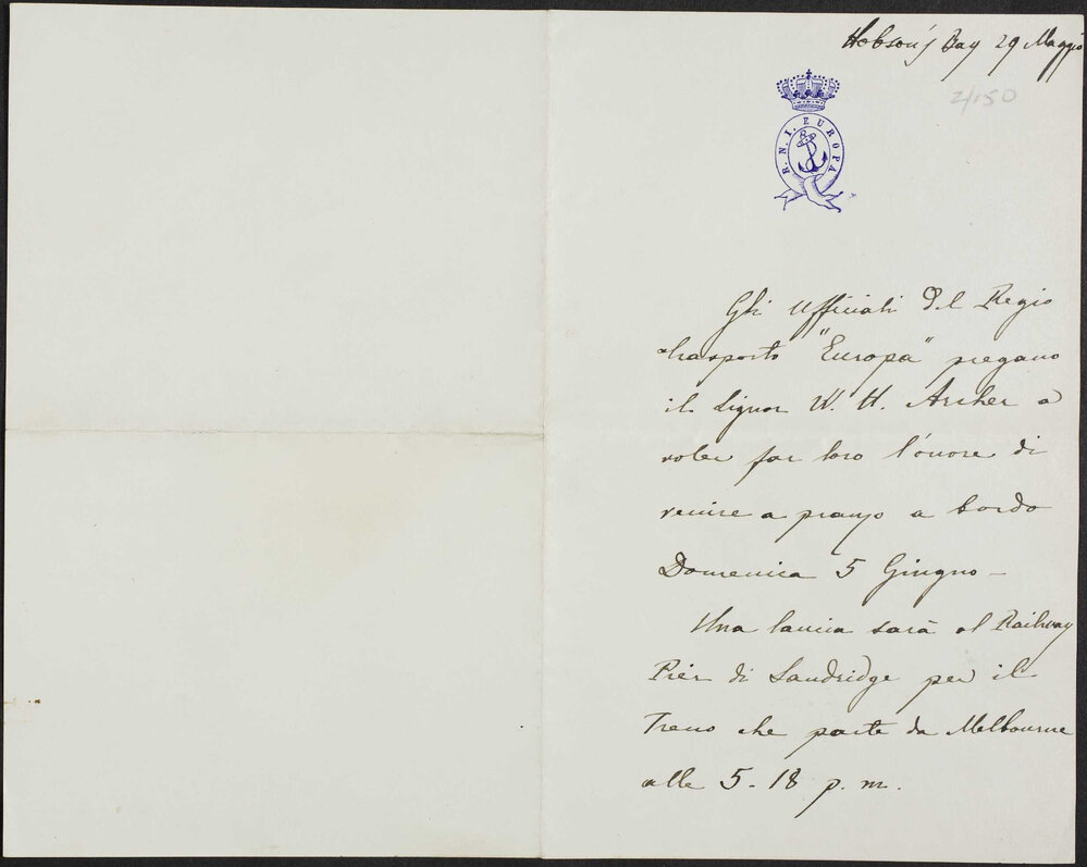 O'SHANASSY, JOHN, "Tara", Hawthorn, Melbourne.