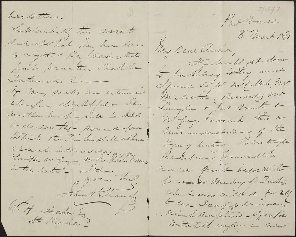 O'SHANASSY, JOHN, "Moira" Alma Road, St Kilda