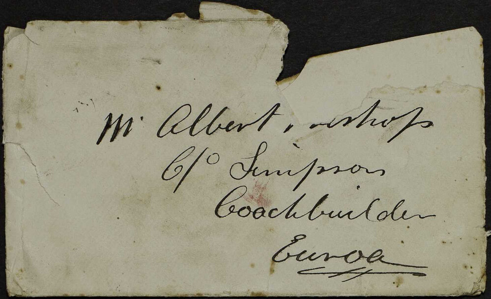 Joseph E. Bishop, Sydney, to Albert.