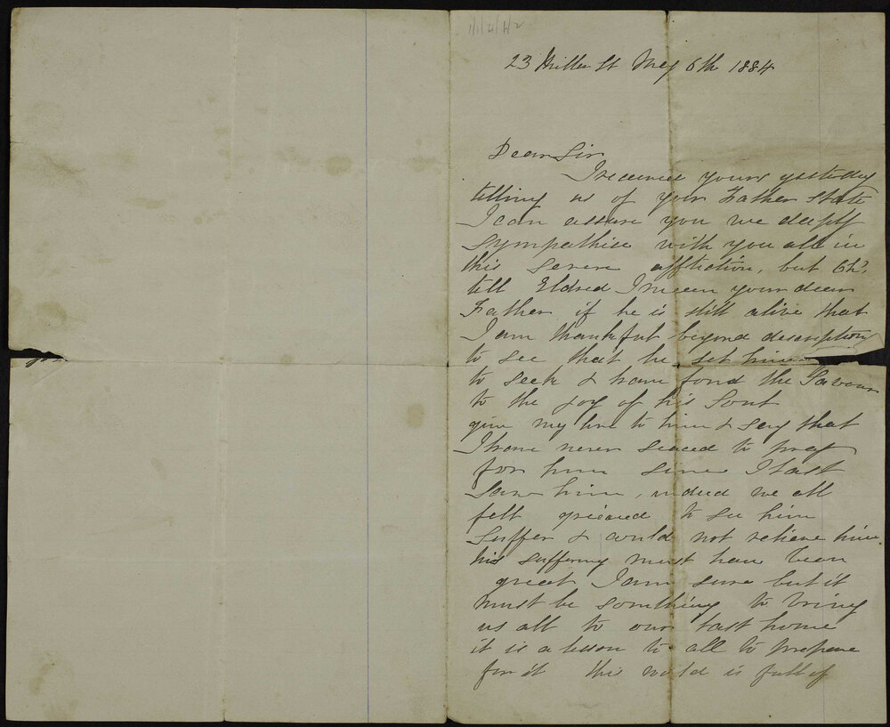 Bracewell, Louisa (Aunt) to Joseph E. Bishop