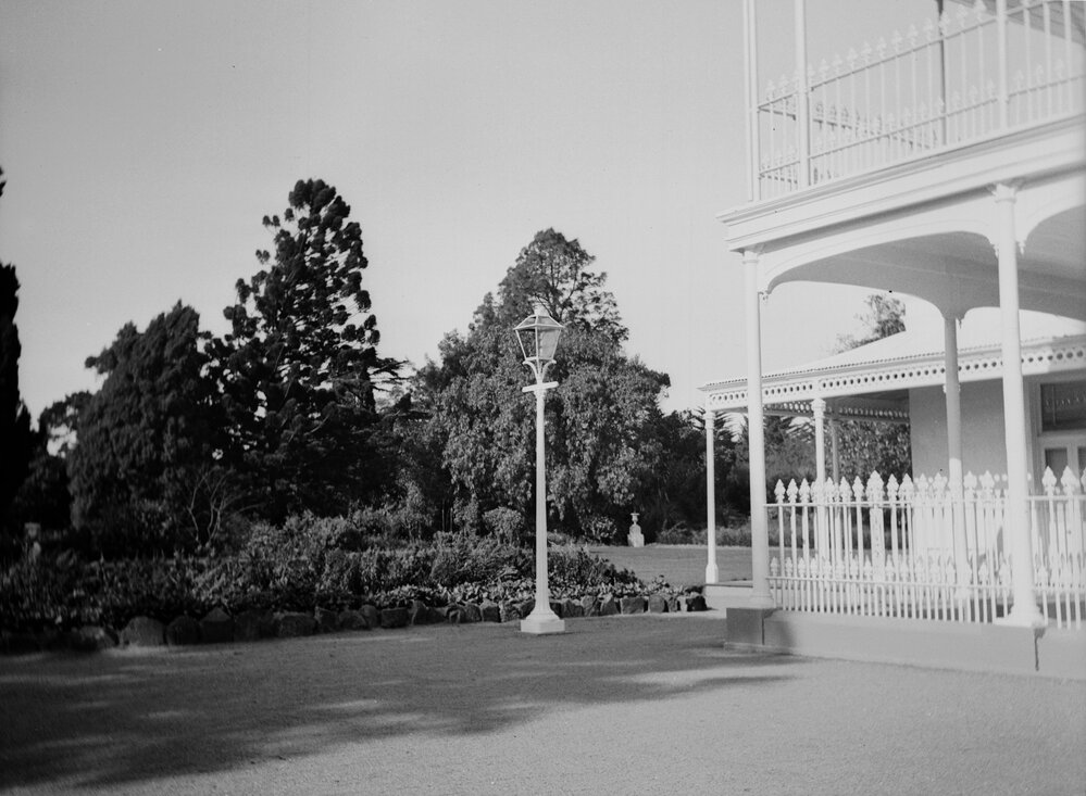 External view of part of the front of the house at 'Como', South Yarra