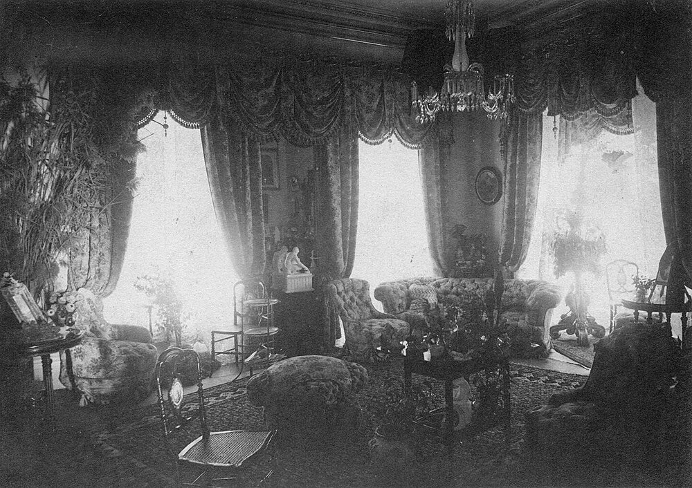 Interior view of the drawing room at 'Como', South Yarra