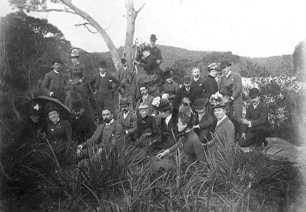 A group of people in the bush