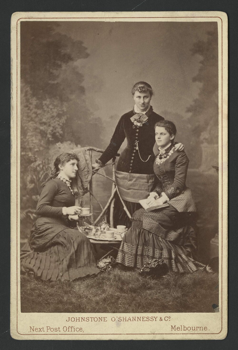 Group photograph of Ada Armytage, Jessie Fairbairn and Berth Hopkings