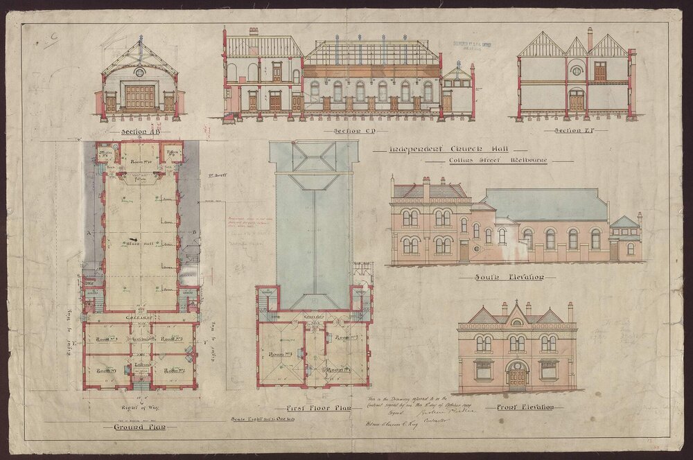 Independent Church Hall, Collins Street, Melbourne
