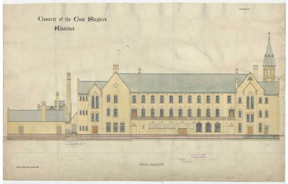 Architectural drawing for the Convent of the Good Shepherd