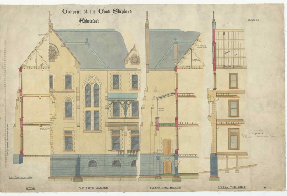 Architectural drawing for the Convent of the Good Shepherd