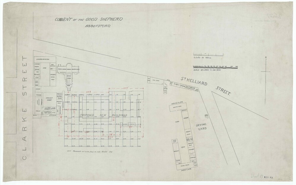 Architectural drawing for the Convent of the Good Shepherd