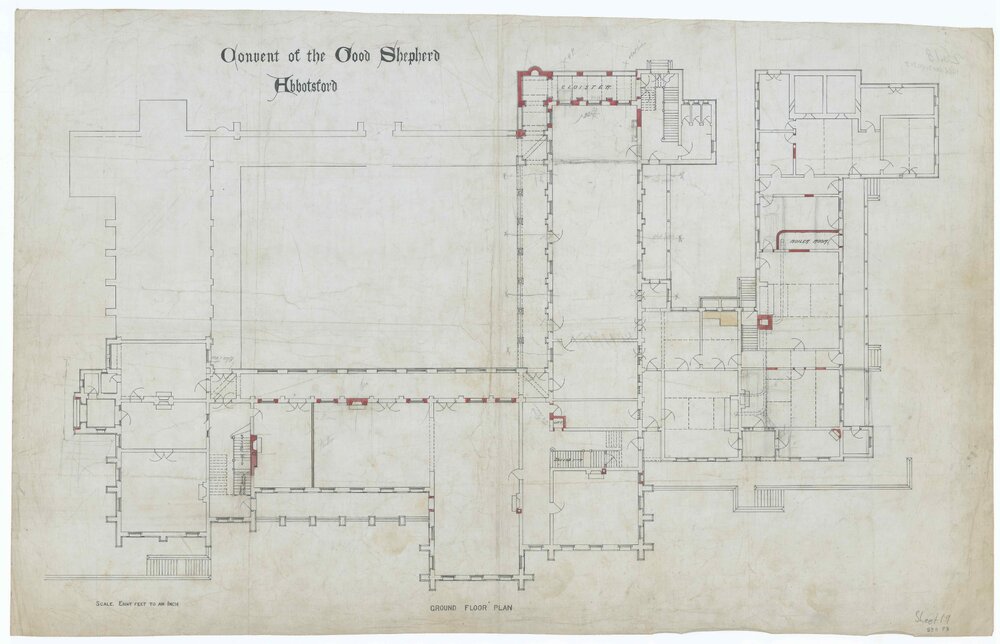 Architectural drawing for the Convent of the Good Shepherd