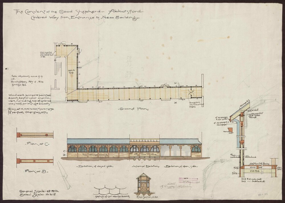 Architectural drawing for the Convent of the Good Shepherd