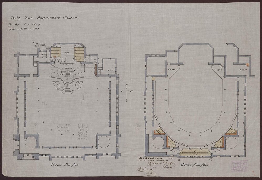 Collins St Independent Church, sundry alterations