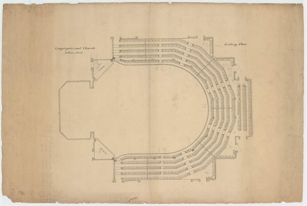Collins St Congregational Church, gallery plan