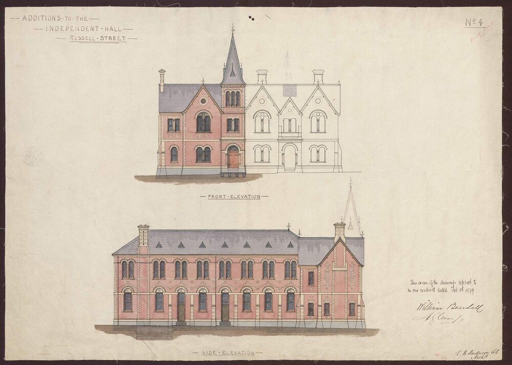 Additions to the Independent Hall, Russell St