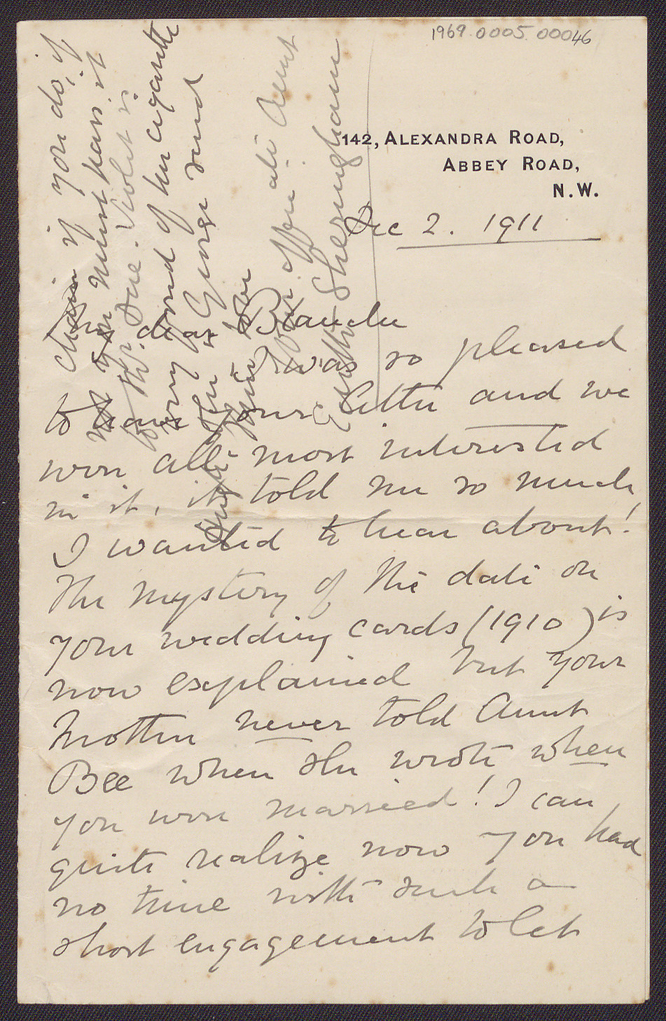 Letter to Blanche from an unidentified person