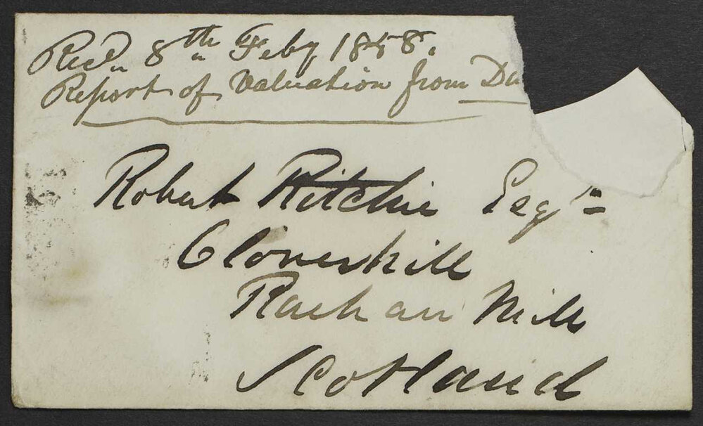 [Daniel Ritchie to Robert Ritchie in Cloverhill Scotland, 7 December 1857]
