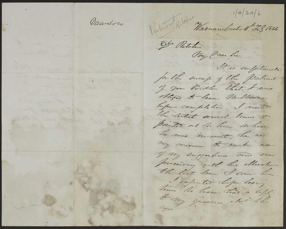 [From James Dawson, 20 January 1864]