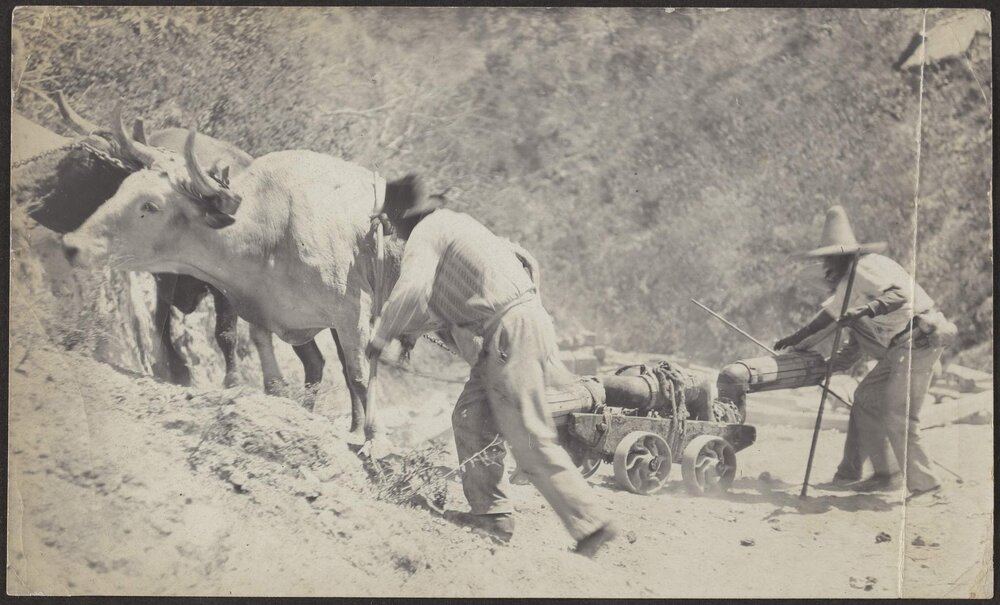 Bringing an engine crank through the mountains.