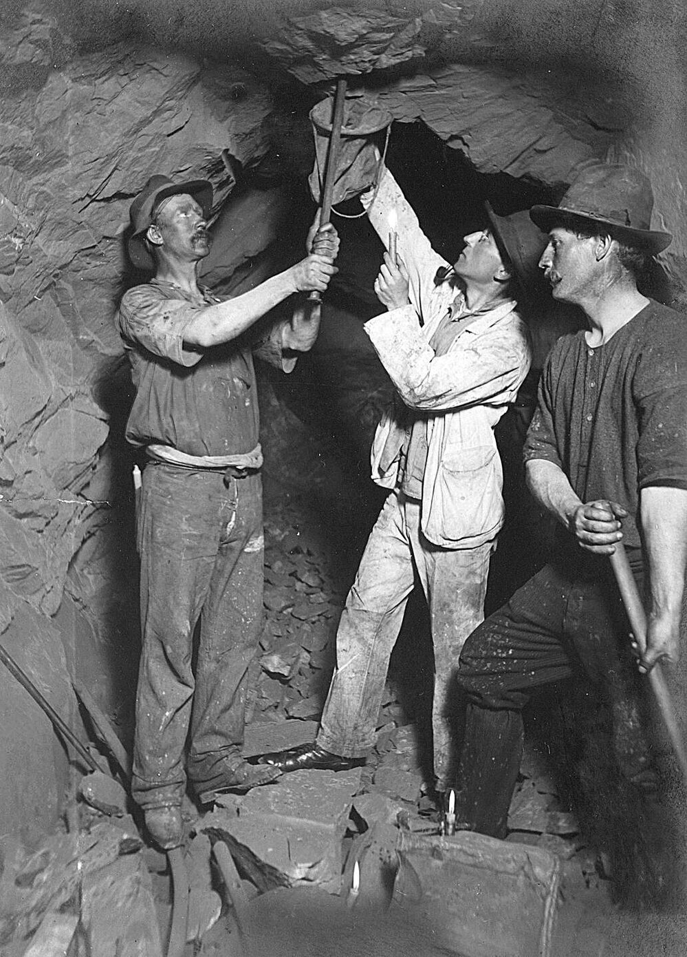 C. J. Herzig sampling South Blocks Mine.