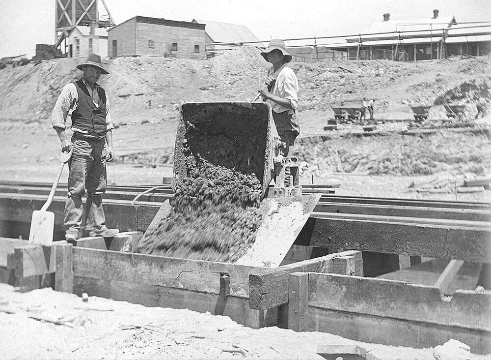 Concrete foundations, New Mill.