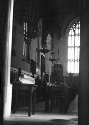 Interior of Old Wilson Hall, University of Melbourne, circa 1915.