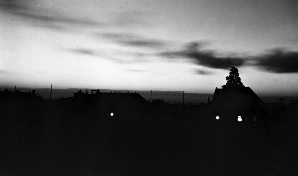 Scenic view at dusk