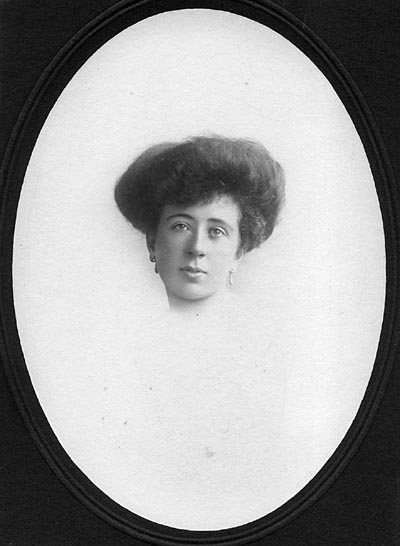 Studio portrait of Mabel Grimwade.