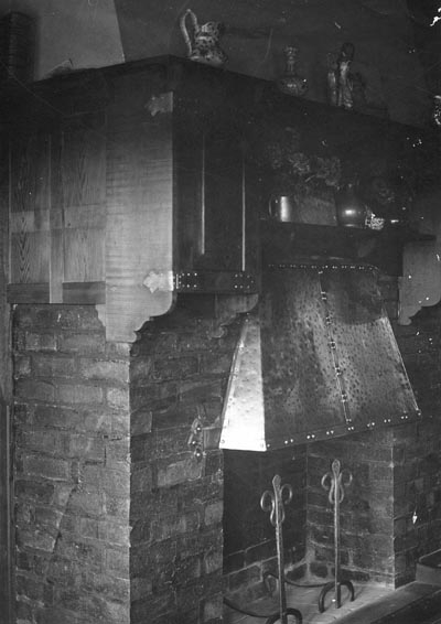 Fireplace at 'Fairyhills' ('Ballangeich'), 25 Riverside Road, Ivanhoe, Victoria, the home of Norman and May Macgeorge