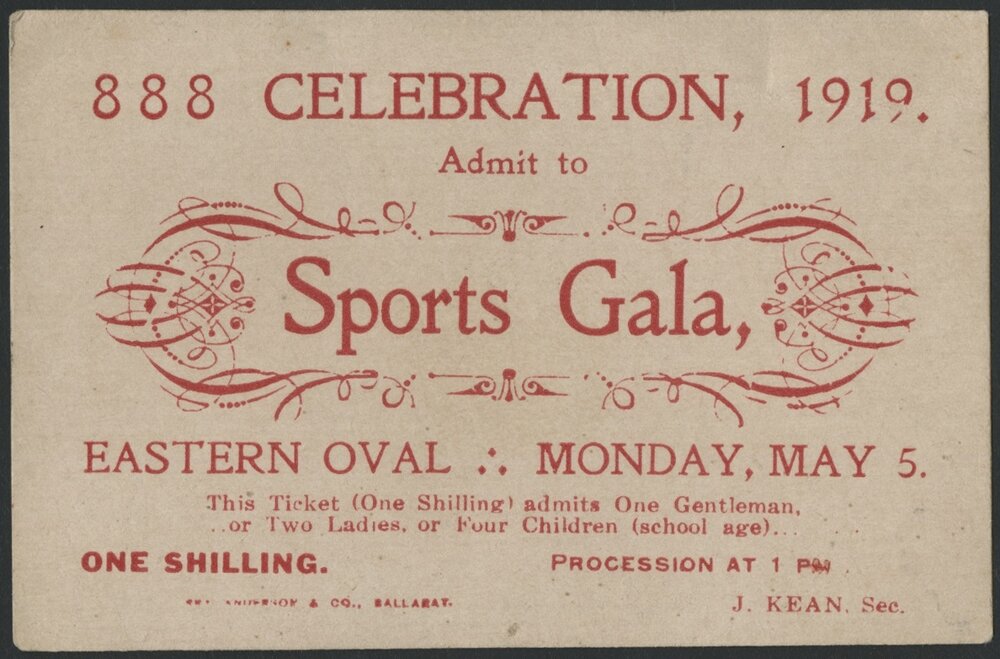 Eight hour day celebration Sports Gala ticket