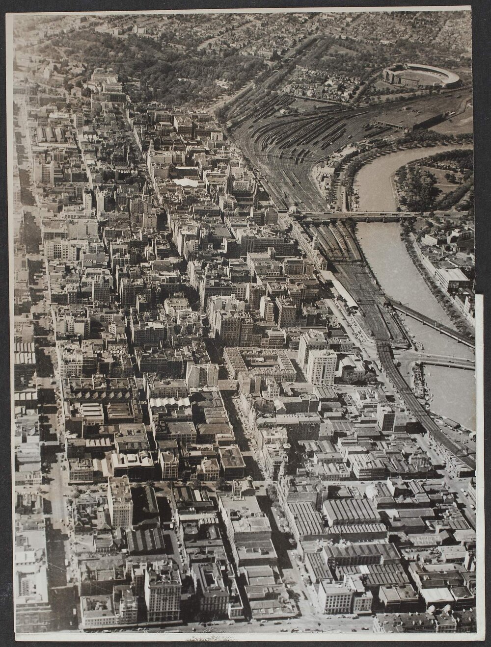 Aerial view of a section of the city of Melbourne