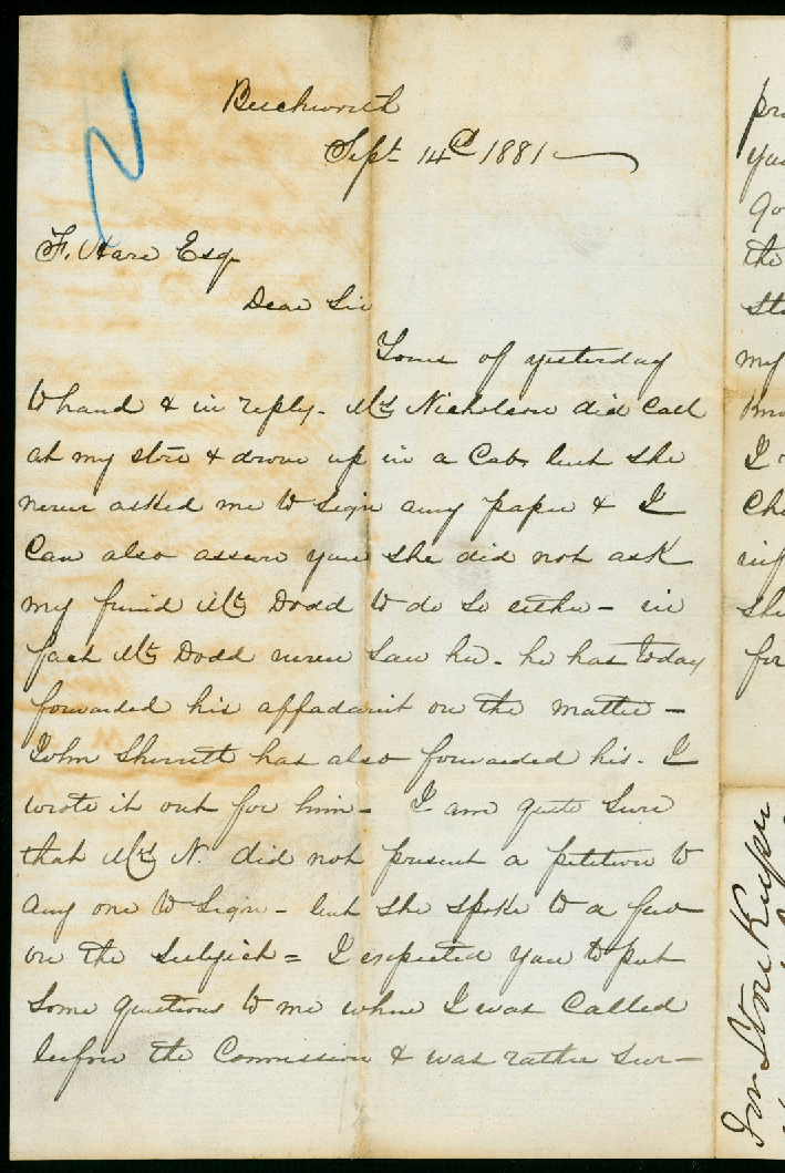 From P. Allen to Francis Hare