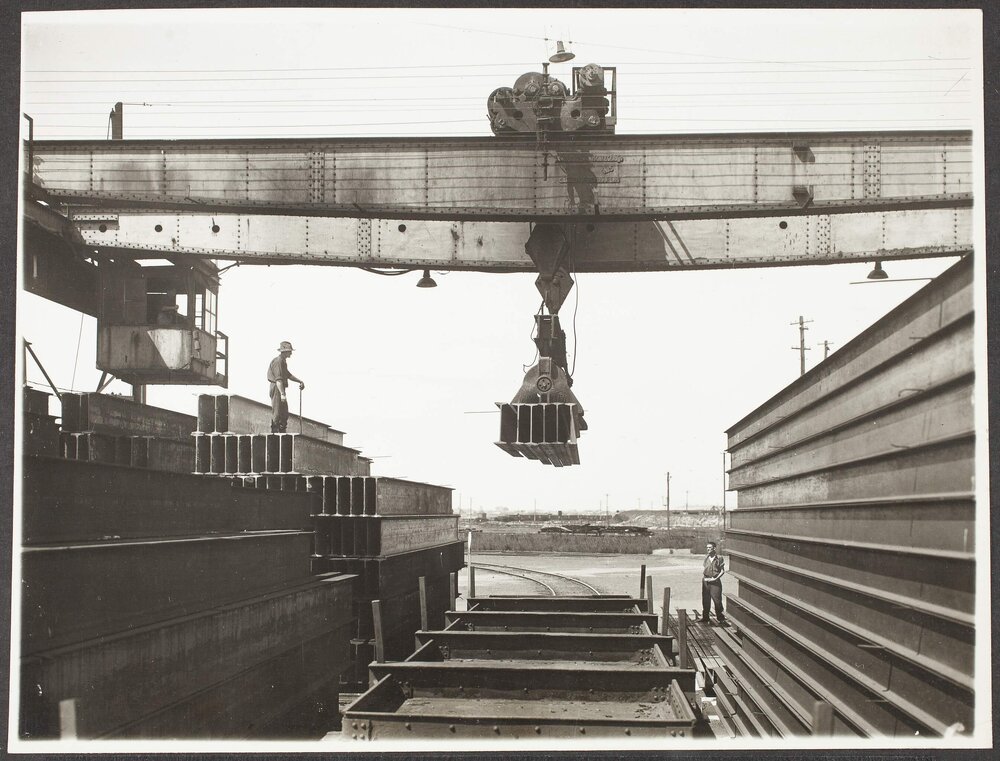 The Broken Hill proprietary company limited Iron Steel Works, finishing mill loading yard - eastern end