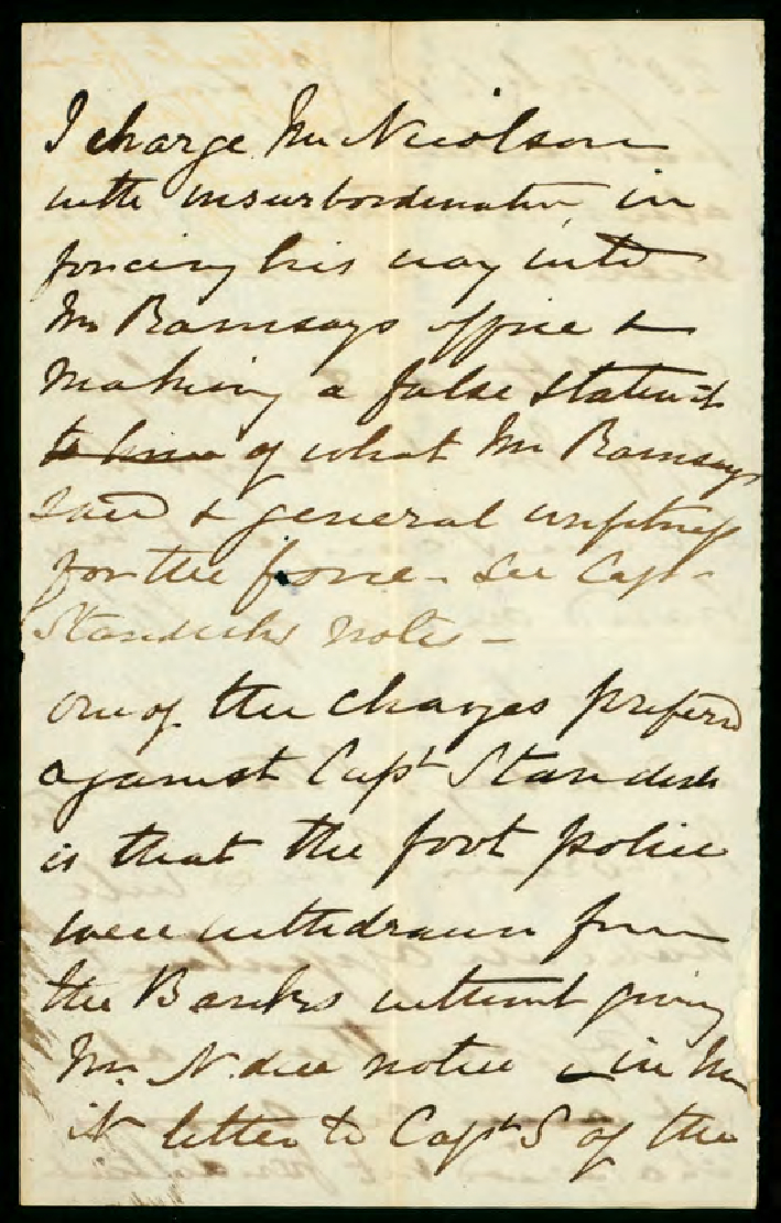 Extracts from Captain Standish's private letters