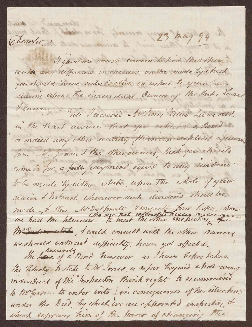 Letter to Sam[ue]l Taylor, from [Richard Bright]