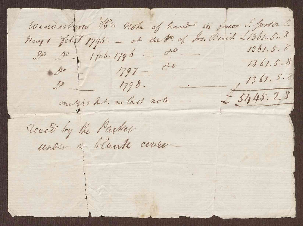 Weaderburn &amp; Co. Note of Hand