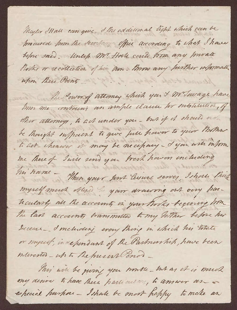 Copy of Letter to David Duncomb [Jamaica], from [Richard Bright], Bristol